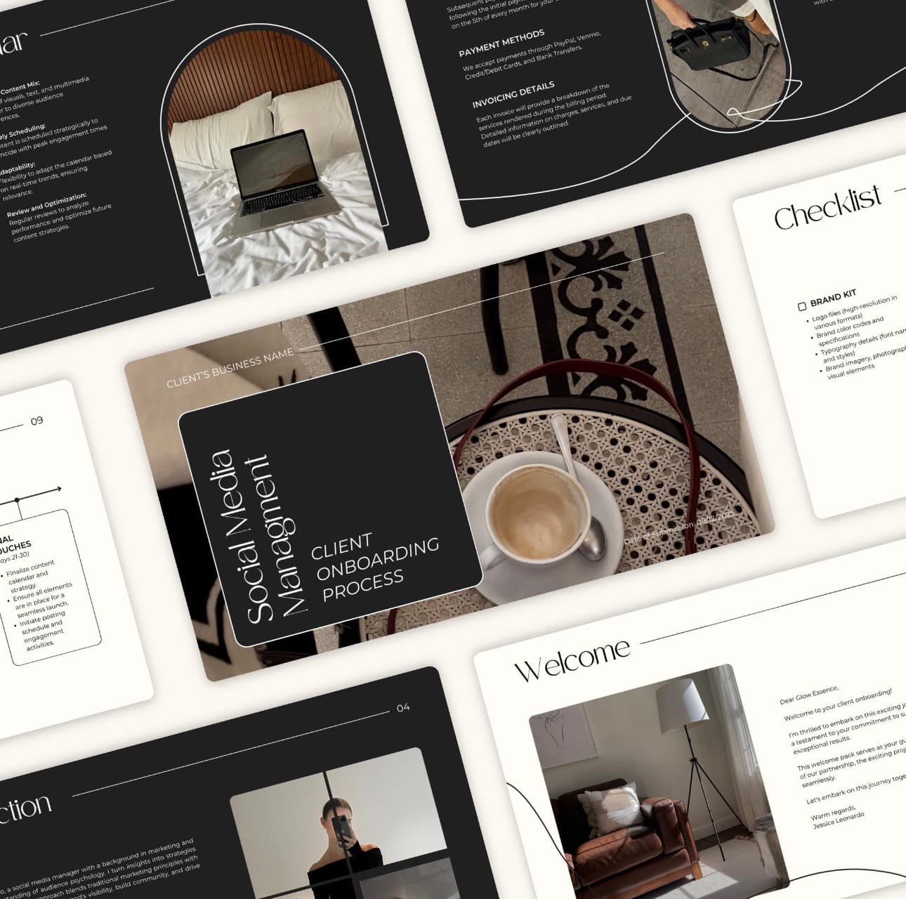 Client Onboarding Bundle preview with client welcome and intake materials